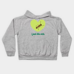 I just like ants Kids Hoodie